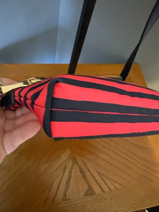 kate spade Pink and Navy Striped Crossbody Bag RARE with Storybook  lining! - Picture 5 of 8